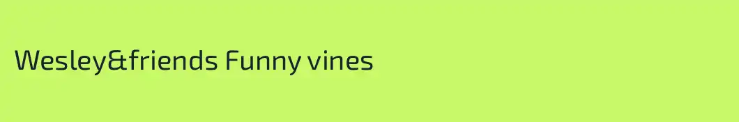 Wesley&friends Funny vines